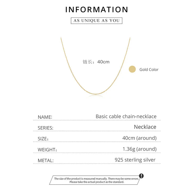 Sterling Silver Box Chain Necklace - Adjustable Lobster Clasp