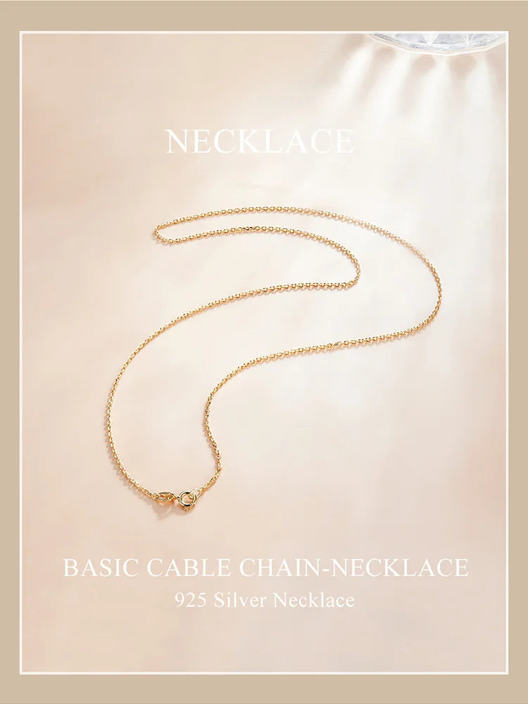 Sterling Silver Box Chain Necklace - Adjustable Lobster Clasp