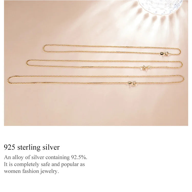 Sterling Silver Box Chain Necklace - Adjustable Lobster Clasp