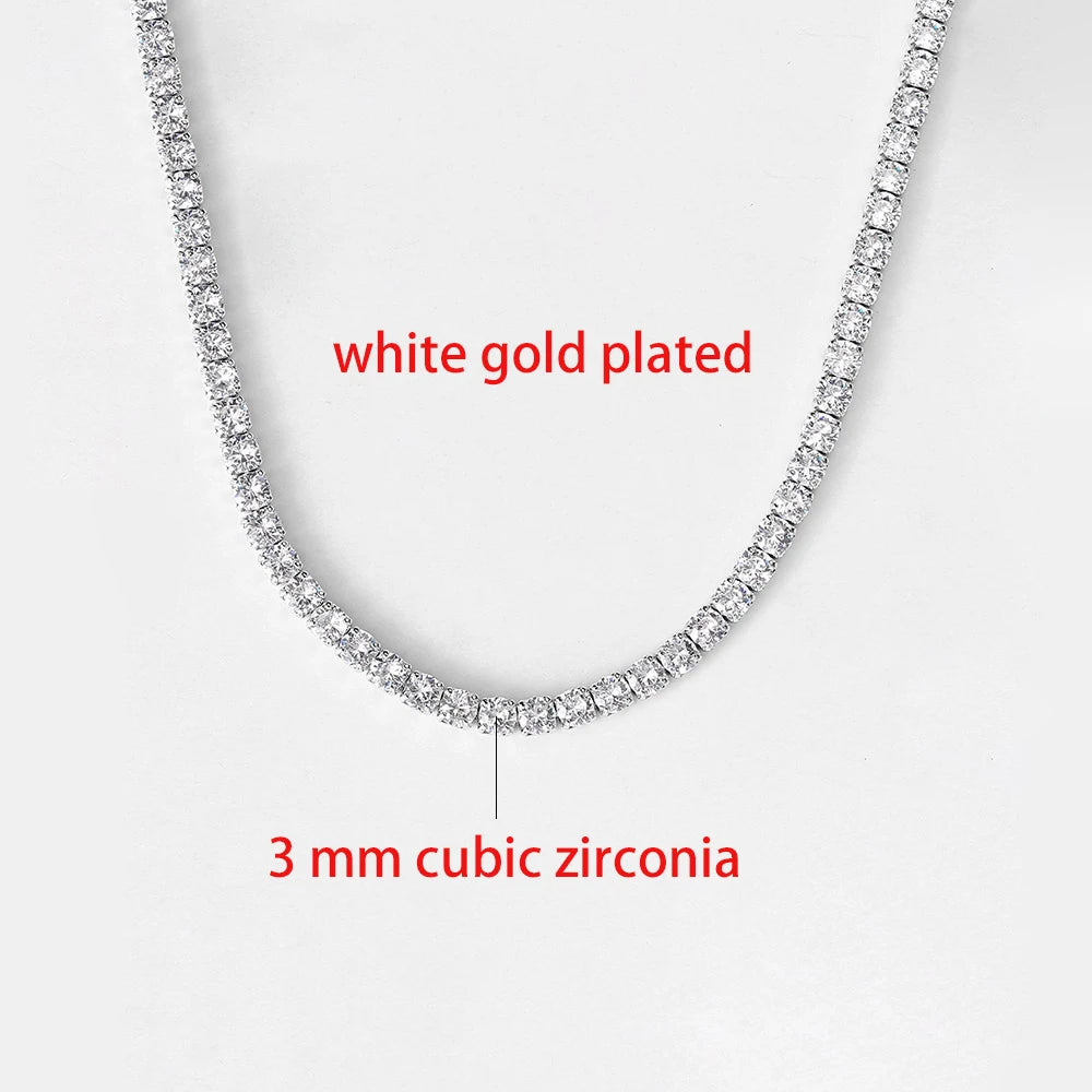 Veloura Luxury Choker Necklace - Cubic Zirconia Tennis Chain for Women