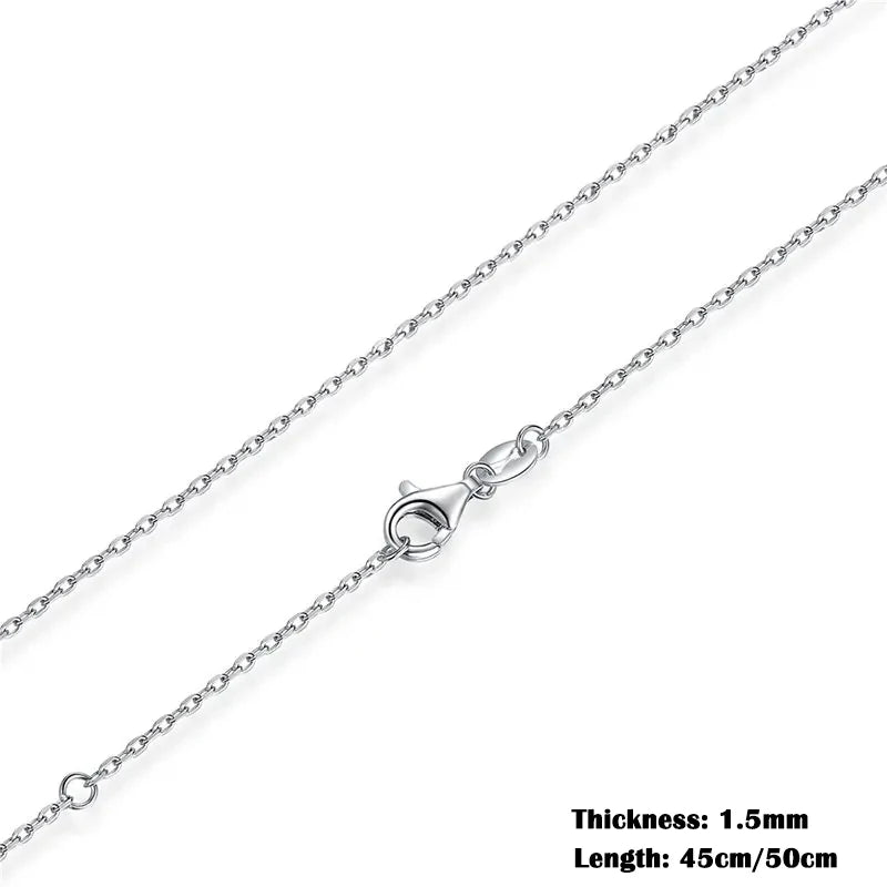 Sterling Silver Box Chain Necklace - Adjustable Lobster Clasp