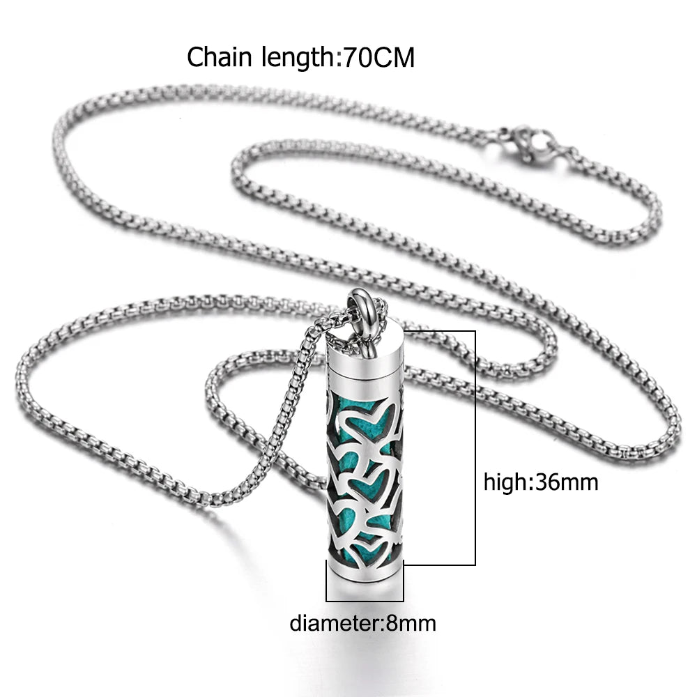 Aromatherapy Diffuser Necklace - Essential Oil Pendant