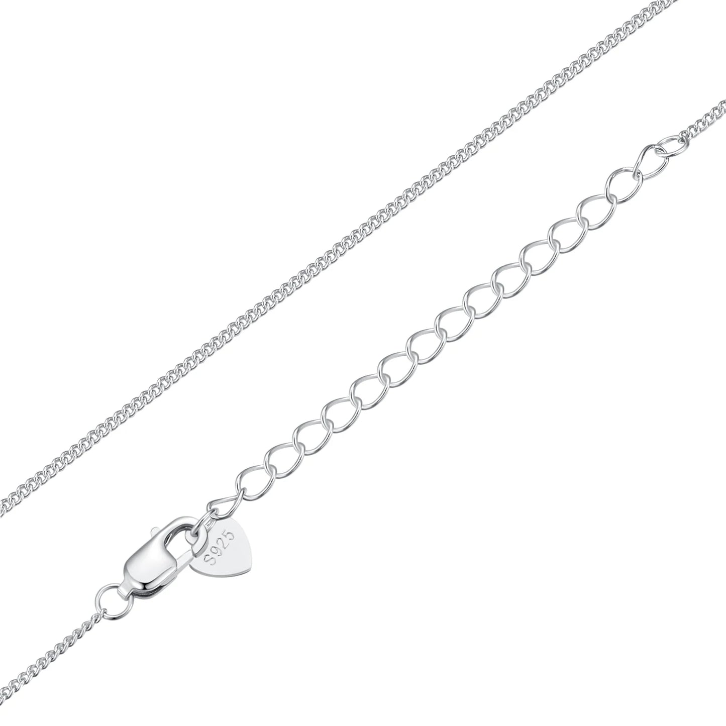 Sterling Silver Box Chain Necklace - Adjustable Lobster Clasp