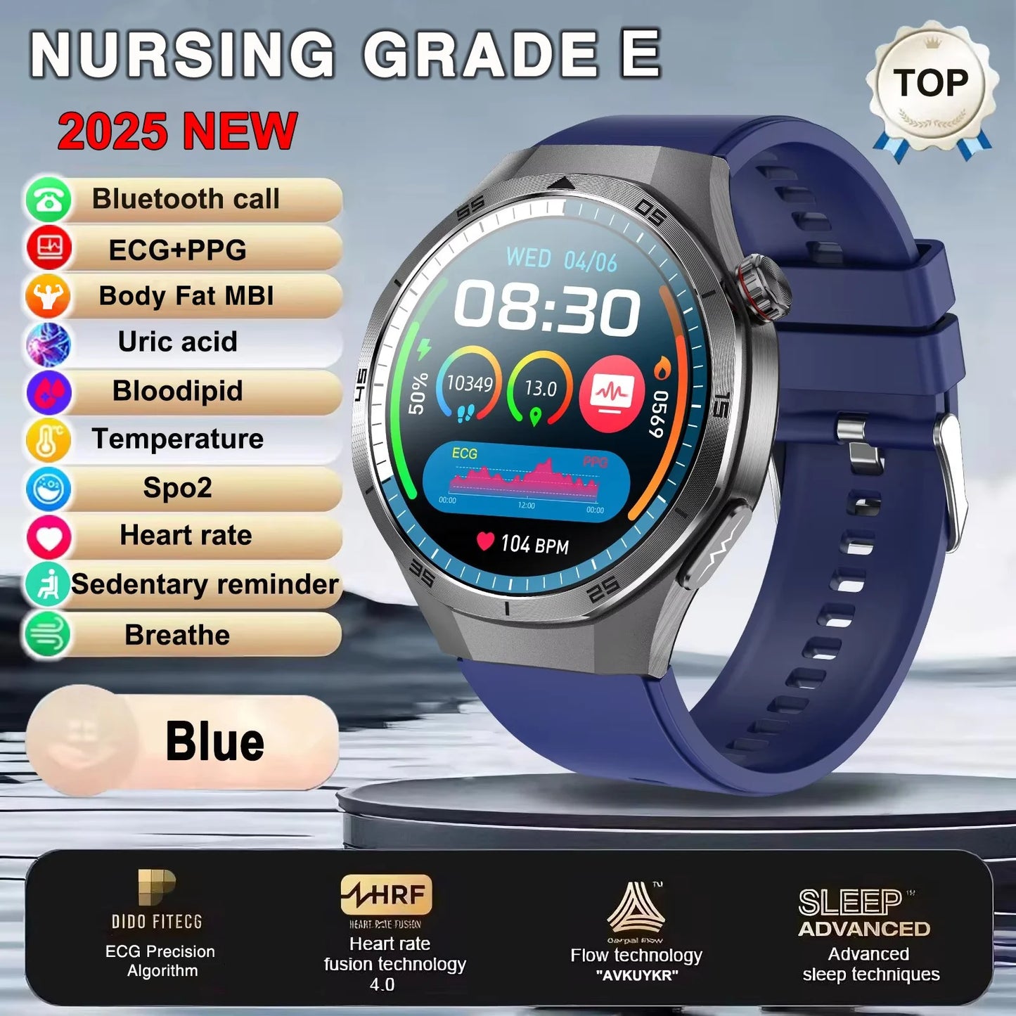 HUAWEI Smart Health Watch 2025 - ECG+PPG Blood Pressure Monitor with NFC & HD Calling