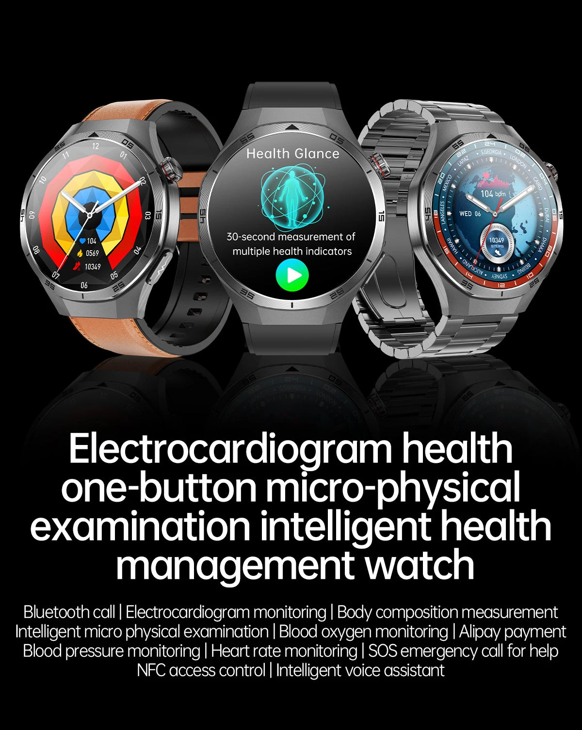 HUAWEI Smart Health Watch 2025 - ECG+PPG Blood Pressure Monitor with NFC & HD Calling