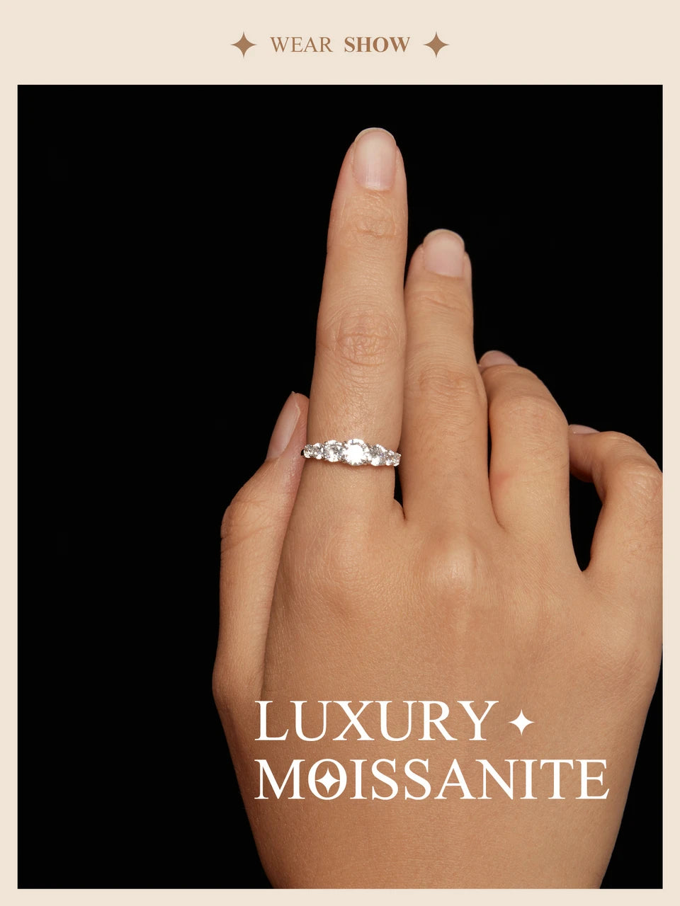 Moissanite Engagement Ring - D Color VVS1 Sterling Silver