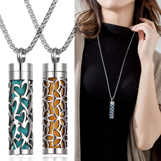 Aromatherapy Diffuser Necklace - Essential Oil Pendant