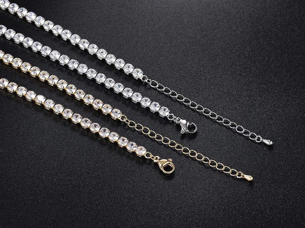 Veloura Luxury Choker Necklace - Cubic Zirconia Tennis Chain for Women