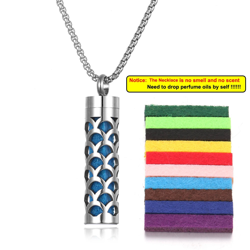 Aromatherapy Diffuser Necklace - Essential Oil Pendant