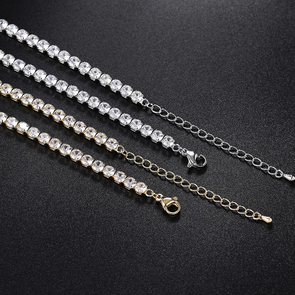 Veloura Luxury Choker Necklace - Cubic Zirconia Tennis Chain for Women