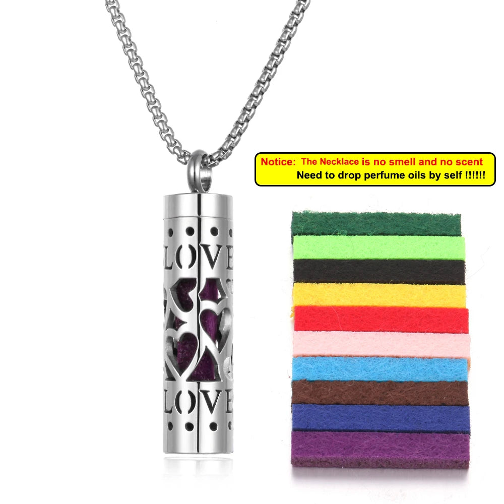 Aromatherapy Diffuser Necklace - Essential Oil Pendant