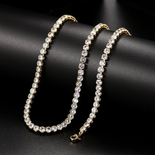 Veloura Luxury Choker Necklace - Cubic Zirconia Tennis Chain for Women