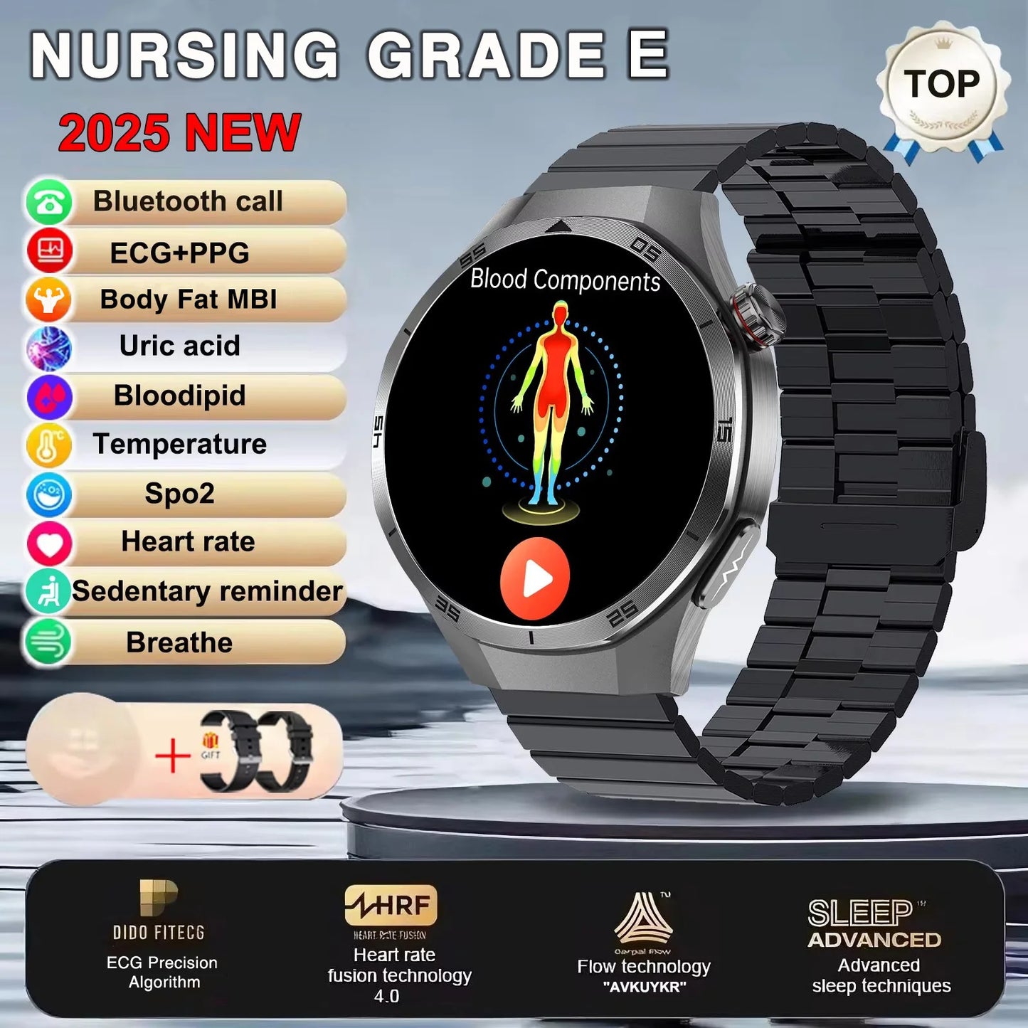 HUAWEI Smart Health Watch 2025 - ECG+PPG Blood Pressure Monitor with NFC & HD Calling