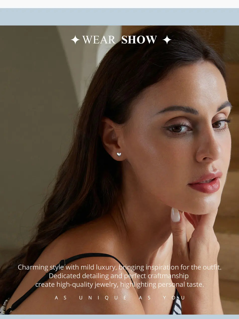Sterling Silver Heart Stud Earrings