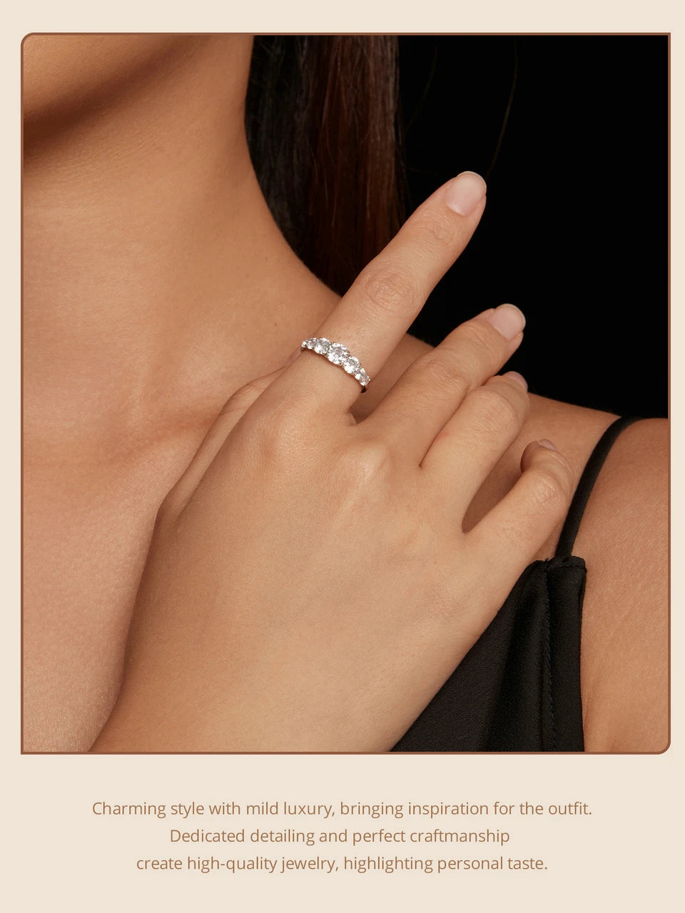 Moissanite Engagement Ring - D Color VVS1 Sterling Silver