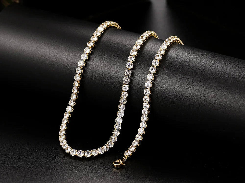 Veloura Luxury Choker Necklace - Cubic Zirconia Tennis Chain for Women