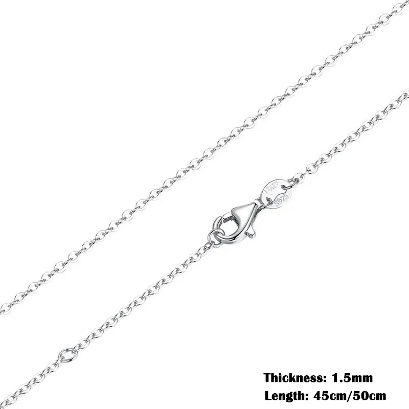 Sterling Silver Box Chain Necklace - Adjustable Lobster Clasp