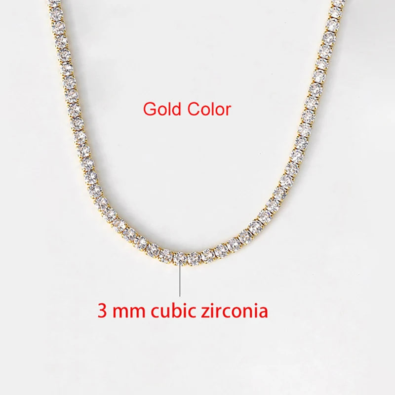 Veloura Luxury Choker Necklace - Cubic Zirconia Tennis Chain for Women