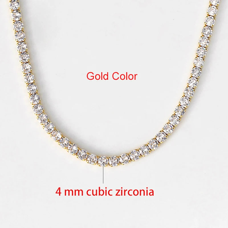 Veloura Luxury Choker Necklace - Cubic Zirconia Tennis Chain for Women