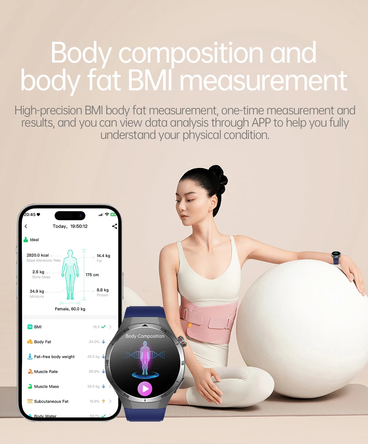 HUAWEI Smart Health Watch 2025 - ECG+PPG Blood Pressure Monitor with NFC & HD Calling